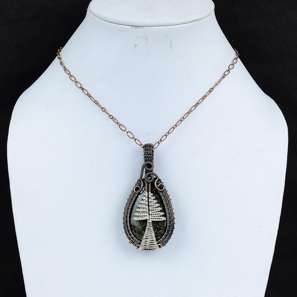 Dragon Bloodstone Jewelry, Handmade Gemstone Pendant, 999 Copper Wire Wrapped Pendant, Antique Jewelry, For Engagement Gift