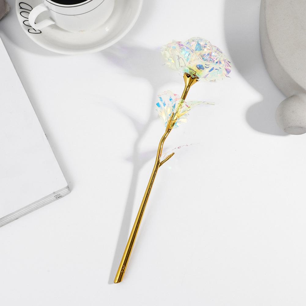 Gold Foil Plated Rose Flower 24K Dipped Decor With Stand Mothers Day Gift & Valentine's Day Gift Gold Flower with Gift Box