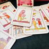 Squid Cake Tarot 9*6.5cm 78 Card Deck with Knights Riding Creatures, Quirky Faces and A Delicious Colour Palette