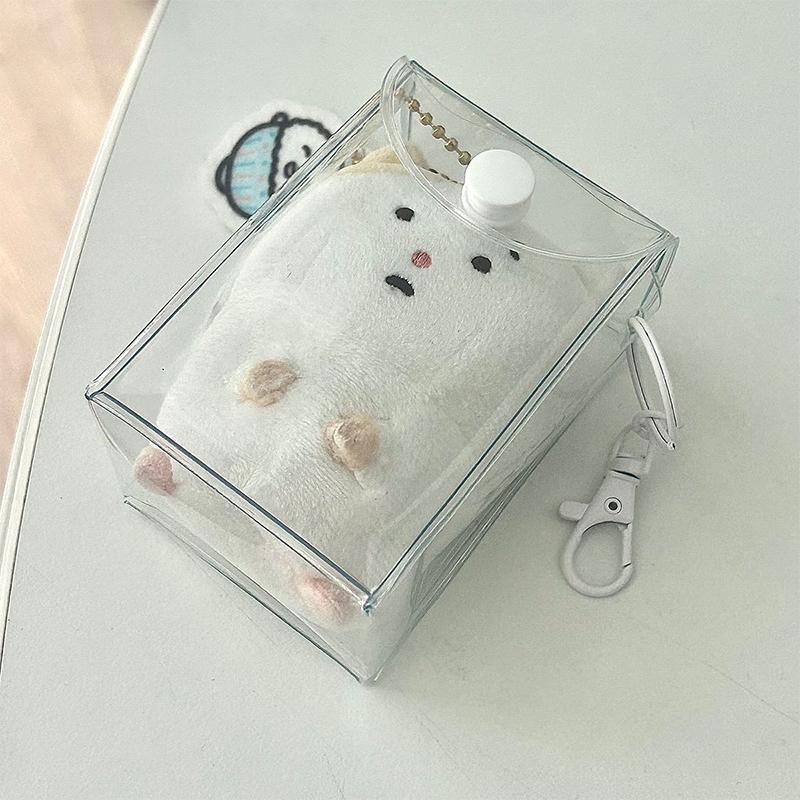 Cute Transparent Baby Doll Storage Bag Pendant Display Bag Pvc Key Chain Dustproof Storage Display Bag