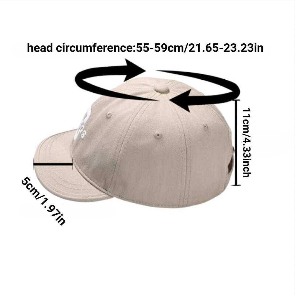 Plain Korean Style Short Brim Baseball Cap for Men Women, Ideal for Outdoor Camping Daily Streetwear Casual Fashion Hat