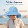 Children's Breathable Sun Hat with Detachable Face Cover for Outdoor Travel & Mountaineering