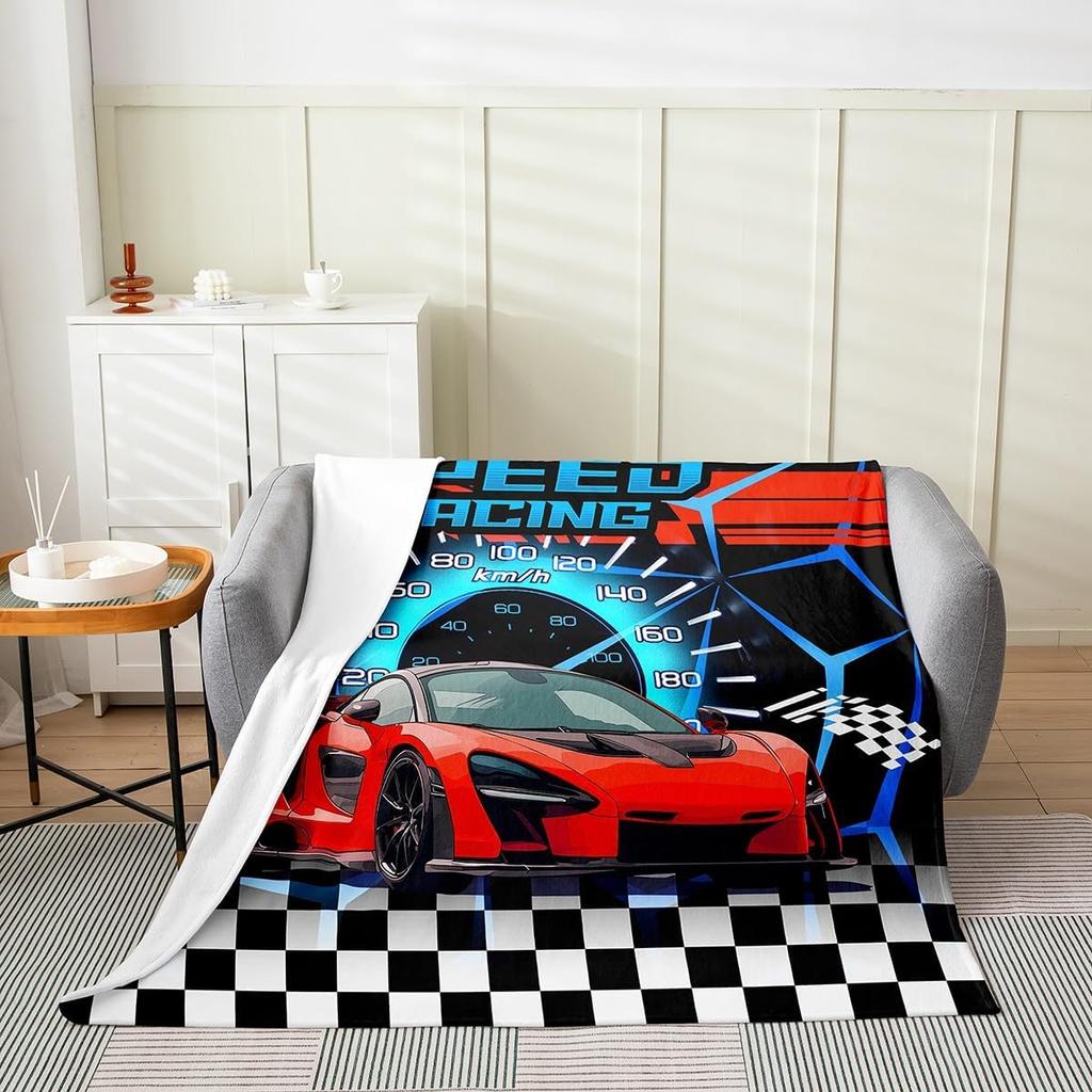 Feelyou Dirt Bike Flannel Fleece Throw Blanket for Kids Boys Girls Motocross Rider Plush Pink Motorcycle All Season Bed Blanket