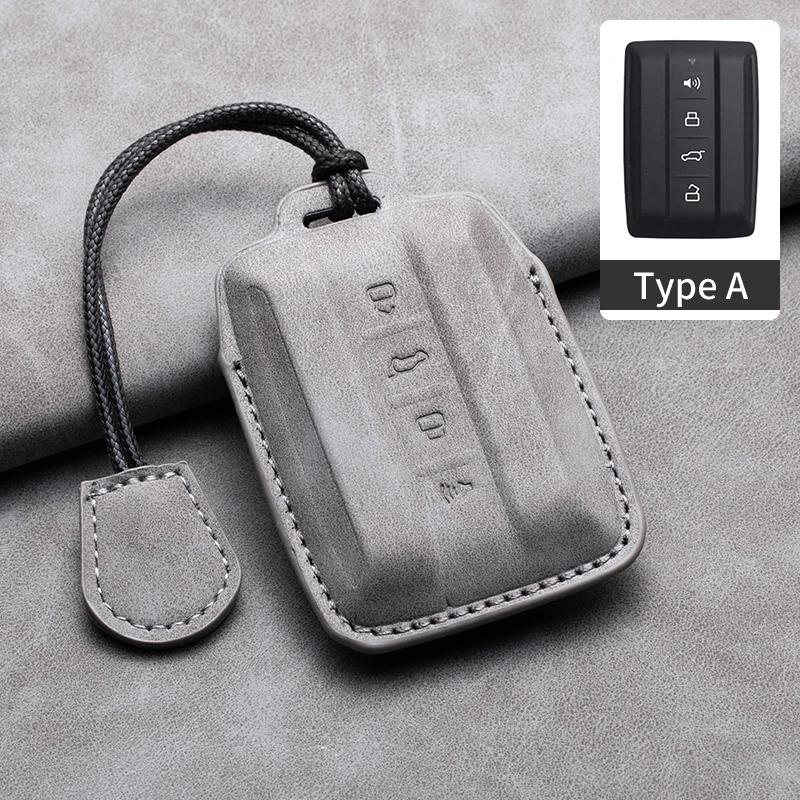 

Interior Mouldings Leather Car Smart Remote Key Case Fob Cover For Geat Wall GWM WEY TANK 300 500 Tank300 Tank500 Auto Keychain