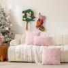 Christmas Tree Throw Pillowcover Jacquard Cushion Cover Soft Christmas Plush Pillowcase  Sofa/Bed