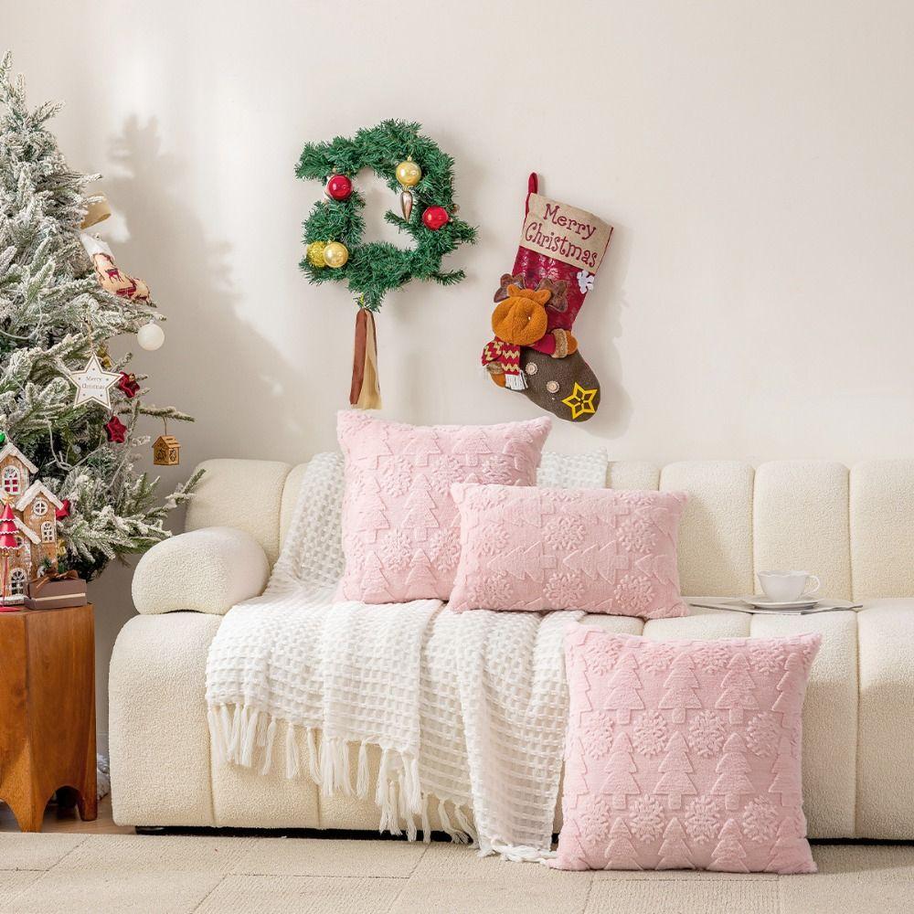 Jacquard Throw Pillowcover Christmas Tree Cushion Cover  Living Room/Office
