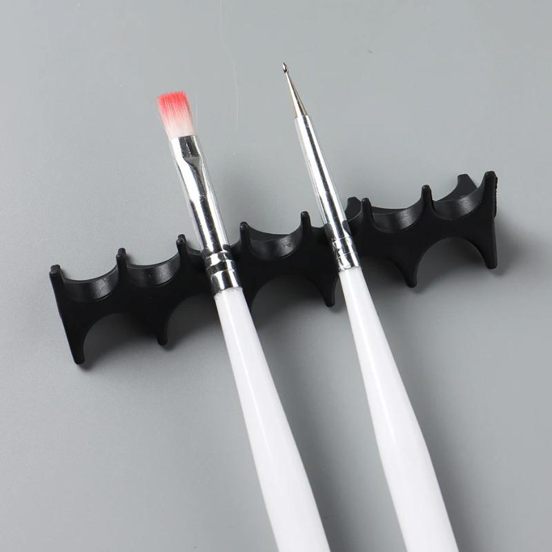 Porta Penne per Unghie in Silicone Morbido Rastrelliera per Pennelli Scaffale Espositore per Pennelli Gel UV Organizer Supporto per Pennelli da Pittura Trucco Manicure