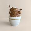 1/3Pcs Bathroom Highland Cow Figurine Bathing Reading Book Toilet Paper Highland Cattle Resin Statue Sculpture Decoration Ornament Calf Lovers Gifts