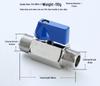 304 Stainless Steel Mini Manual Ball Valve with Male & Double Female Threads