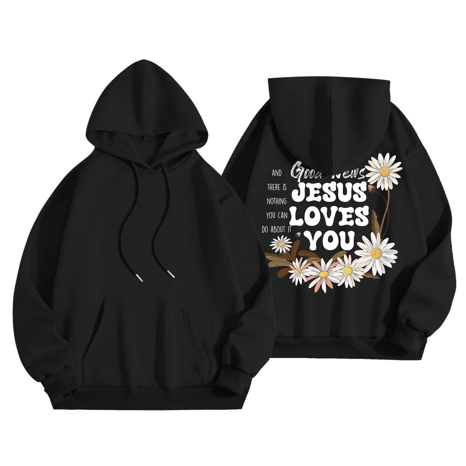 

Женский повседневный модный спортивный костюм с принтом, повседневная толстовка с капюшоном и длинными рукавами L чёрный