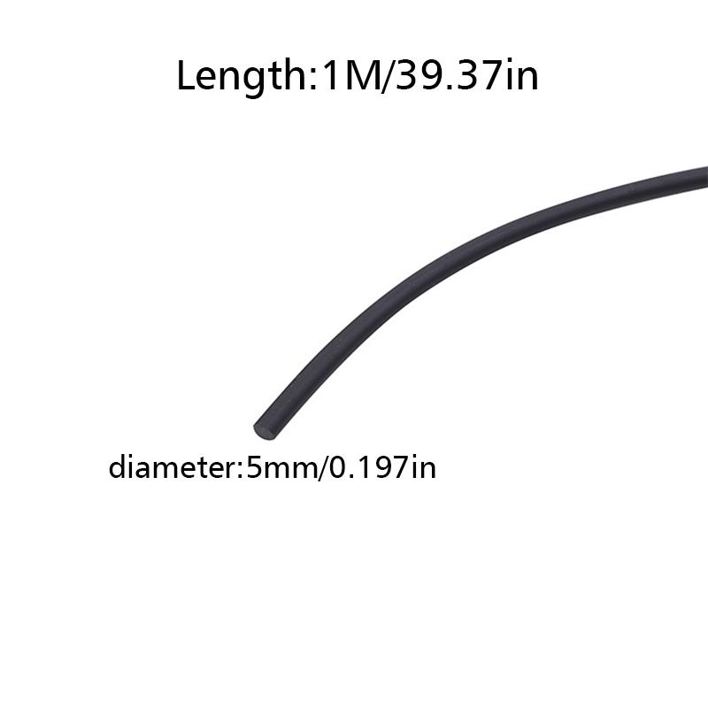 Black Rubber Strip Gaskets Round Sealing Strip Wear-Resistant Bar For Cabinet Door Seal Grease Separator 3/5/6/8/10/12/15/18mm