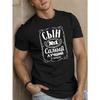 European Sizes Men'S Russian Saying T-Shirt - Casual Crew Neck Polyester Knit Top with Geometric Pattern, Regular Fit, Slight Stretch