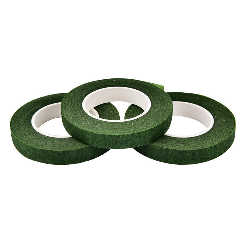 Durable Rolls Waterproof Green Florist Stem Elastic Tape Floral Flower 12Mm Tape