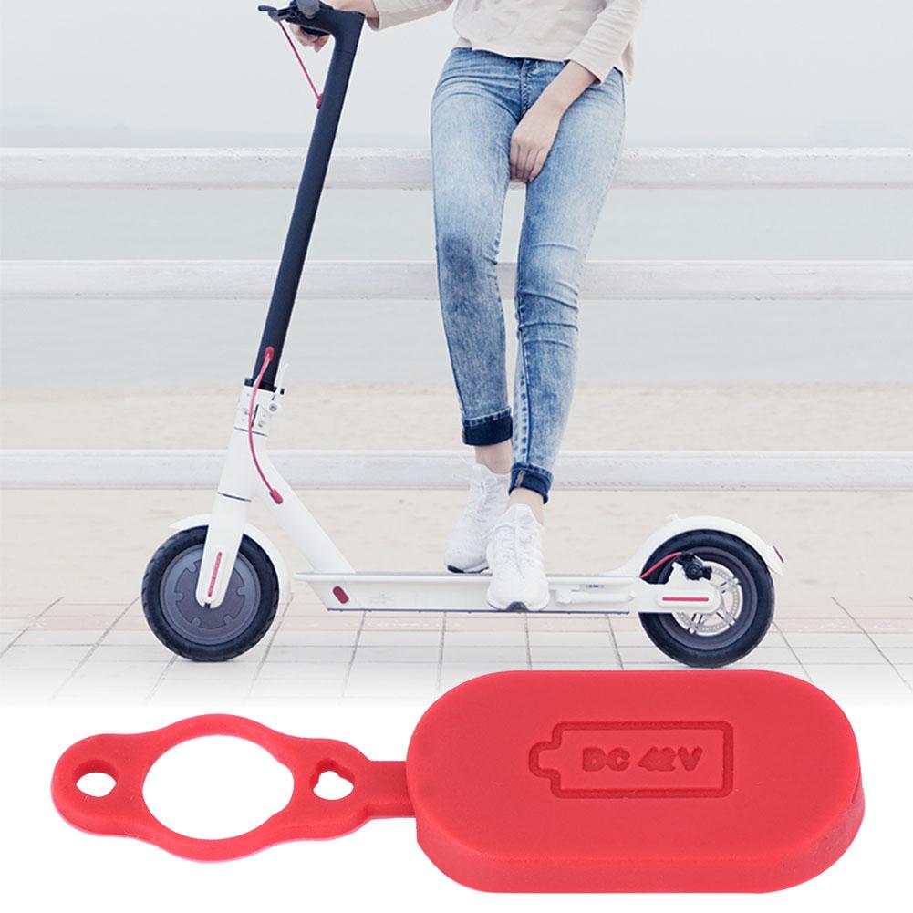 Waterproof Charging Interface Port Protector Cover Cap for XIAOMI MIJIA Electric Scooter Red