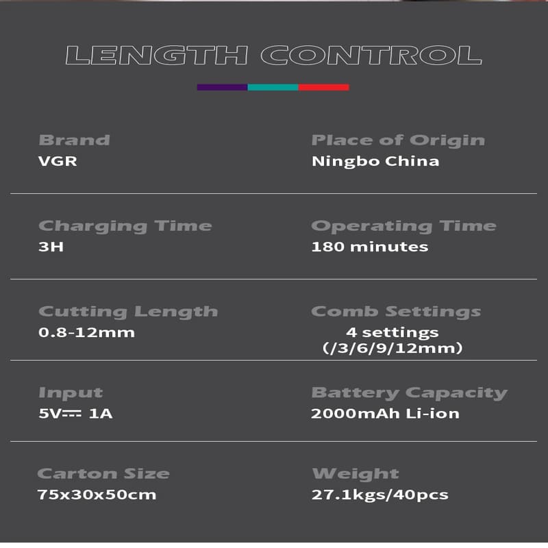 LED Digital Display Super High Power Long Battery Life Electric Hair Clipper  Rechargeable Hair Clipper  Oil Head  Retro Metal Electric Hair Clipper