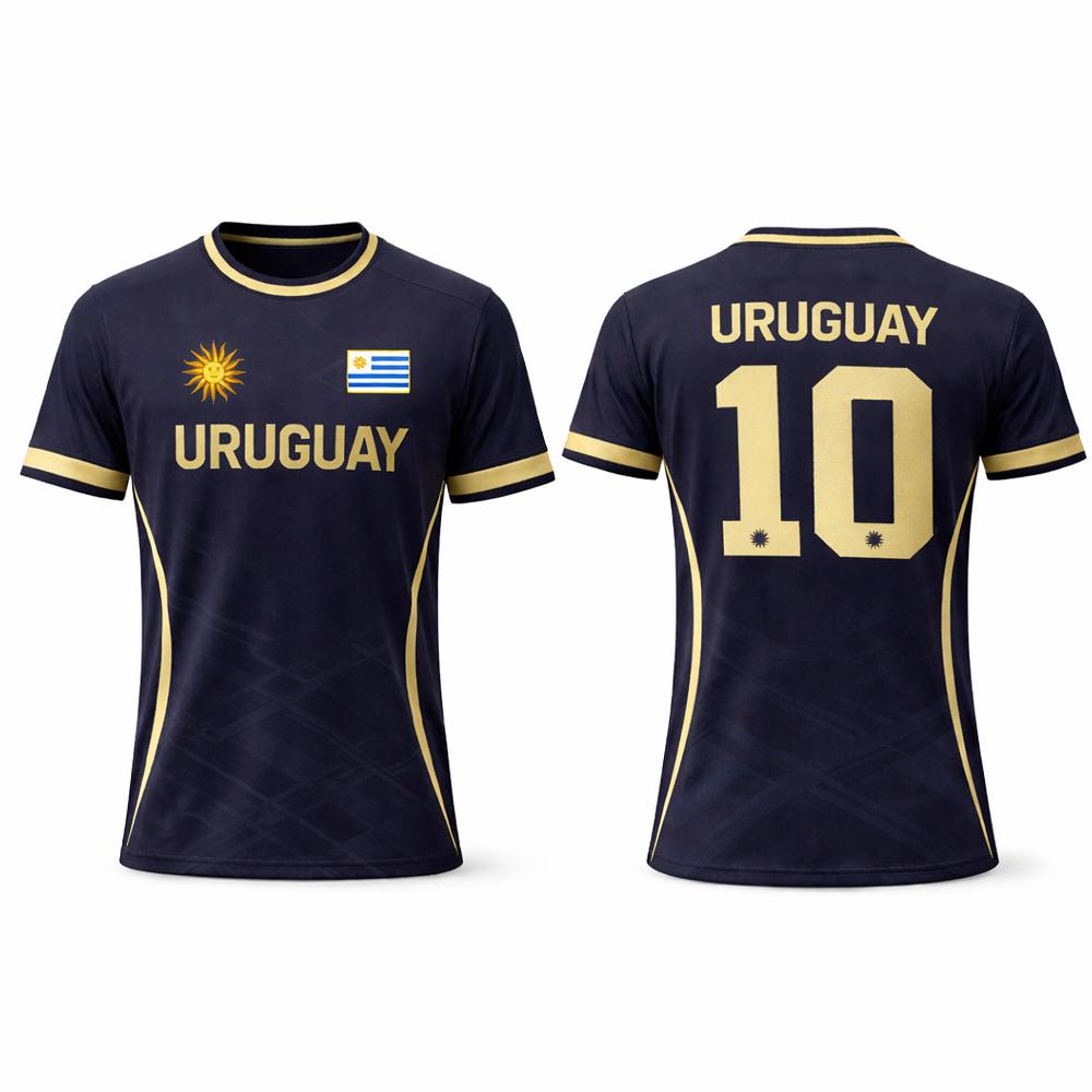 

Uruguay Flag Print T-shirt 2026 Summer Soccer Training Uniform Men s and Women s Outdoor Breathable Quick-Drying Football Jersey 4XL