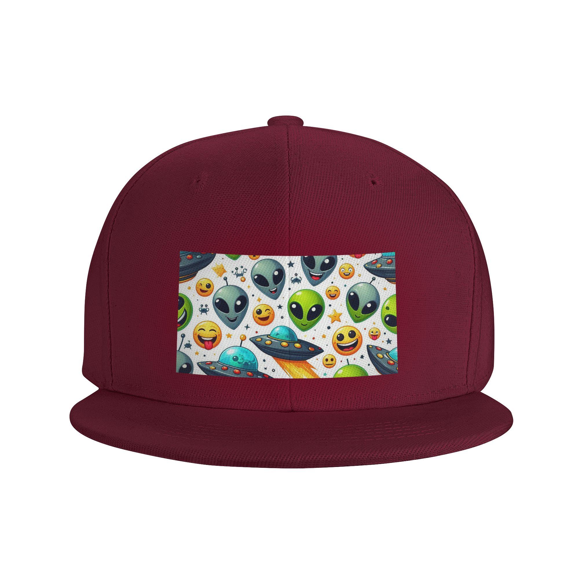 Кепка-бейсболка Snapback с рисунком зеленого инопланетянина и НЛО, модная бейсболка, дышащая, повседневная, для улицы, унисекс One Size