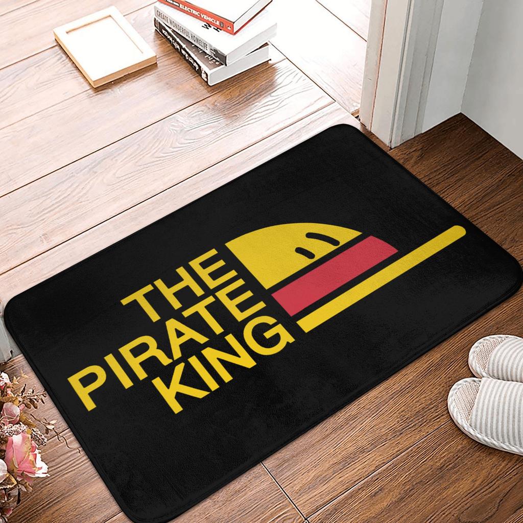 Anime One Piece Front Door Mat Anti-Slip Outdoor Absorbent Straw Hat Pirates Luffy Doormat Garden Garage Entrance Rug Carpet