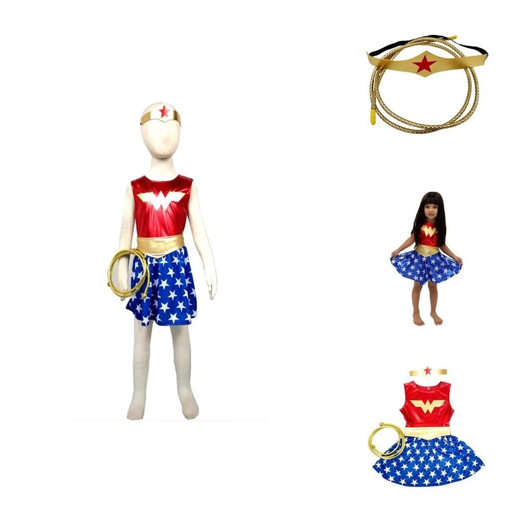 Wonder Woman Baby Costume Dress With Rope For Superhero Girls