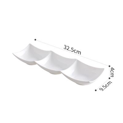 

Pure White Ceramics Creativity Star Month Shape Dinner Plate Dessert Nut Dried Fruit Plate Home Use Fruit Decoration Tableware