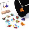 2pcs/Lot 3D Tropical Fish Animal Lampwork Charms For Jewelry Making Tiny Statue Ornaments Aquarium Decor DIY Necklace Pendant