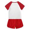 Kids' Summer Color Block Sports Set: Short Sleeve T-Shirt & Hot Pants