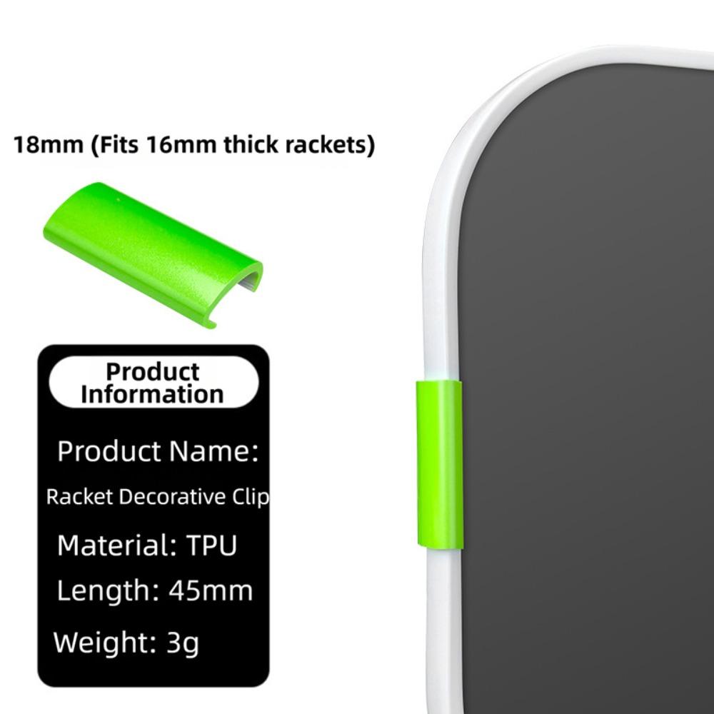 Fit for 16mm Pickleball Paddle Edge Protector Weighted Blocks Shock Absorption Edge Protector Clips Decorative Colorful