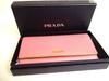 Authentic PRADA Saffiano Metal Pink Leather Bifold Long Flap Wallet #a126  Refurbished