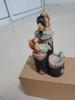 Resin Duck & Squirrel Solar Garden Water Feature Statue