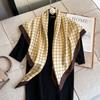 New Silk Square Scarf for Women Satin Shawls Neckerchief Casual Scarves Bandana Hair Hjiab 90*90cm Luxury Brand Versatile Fashio