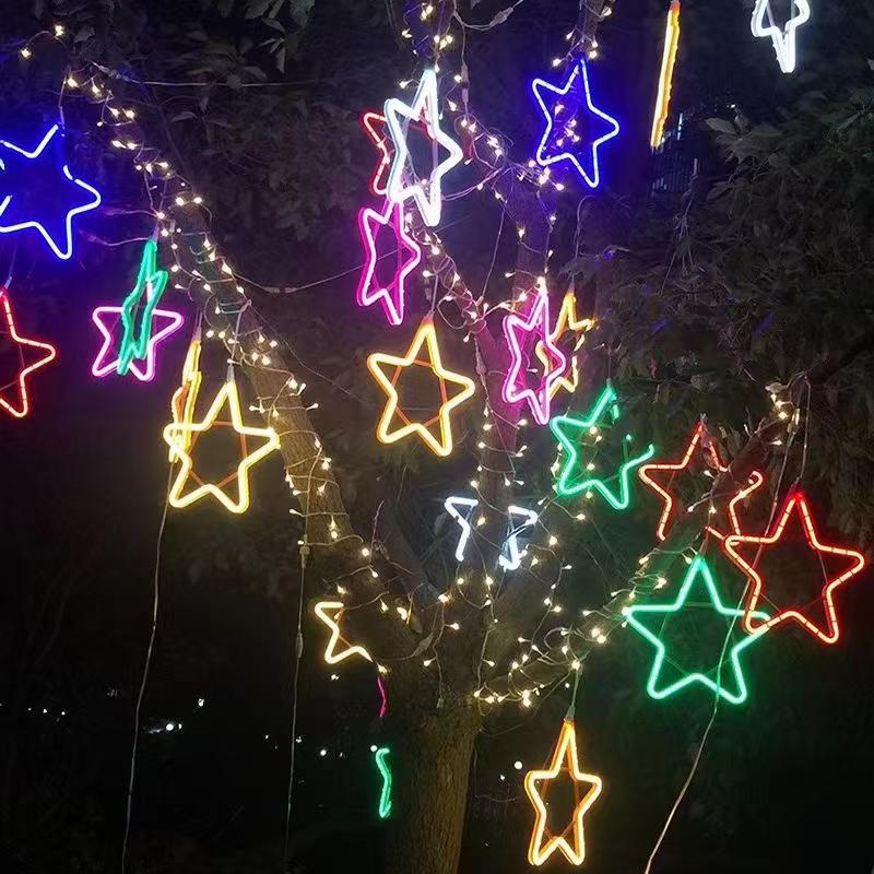 

Outdoor Waterproof LED Star & Moon Rattan Ball Lights - Hanging Neon Decorations Default
