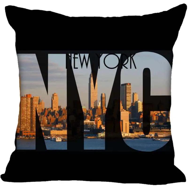 Individuelle New York City Quadratische Kissenhülle Individuelle Reißverschluss-Kissenbezughülle 45X45cm(Eine Seite)