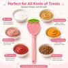 Lickable Spoons Cat Treats Slow Feeder Pet Fun Feeder with Handle Lick Sticks Toy,Food Safe Material, For Bonding Training Calming