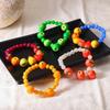 Stackable Fruit Acrylic Bracelet 3D Elastic Cord Bracelet Cute Colorful Beads Bracelet  Daily Wear