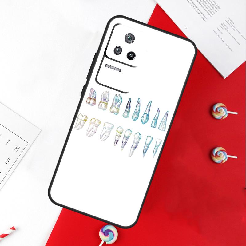 Dentist Dental Tooth Cover For Xiaomi 15 Ultra 13 14 11T 12T 13T 14T Pro POCO X7 Pro X3 X5 X6 M6 F5 F6 Pro Case