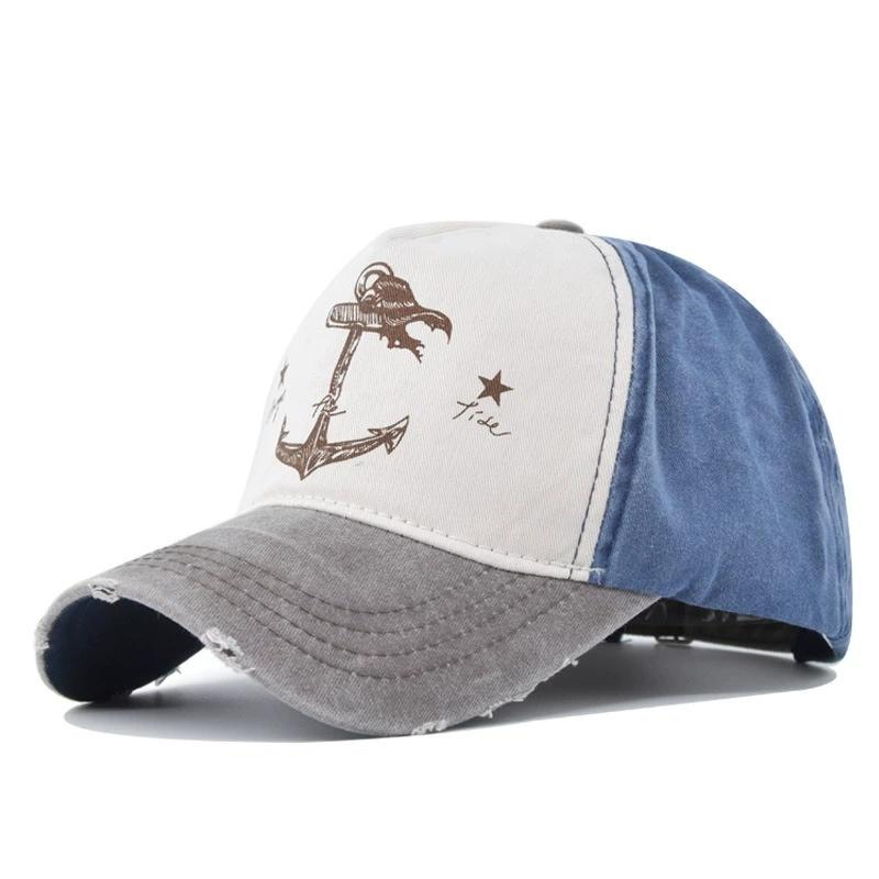 

Spring and Autumn Couples Hats Cotton Baseball Hats for Men and Women Made Used Anchor Sun Hats Women Beach Gift Boating Yacht 54-61CM