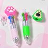 36Pcs Cute Cartoon Pony Mini Four-color Ballpoint Pen for Office Work, Brushing Questions, Signing Writing, Diaries, Notes, Student Classroom Prizes