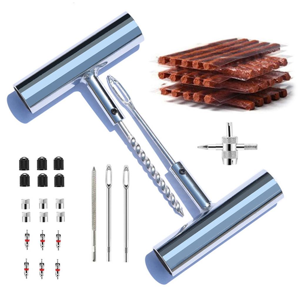Multifunctional Vehicle Tire Repair set Efficient Flat Tire Fixing set  Tool set 33/58pcs for Roadside Fixes