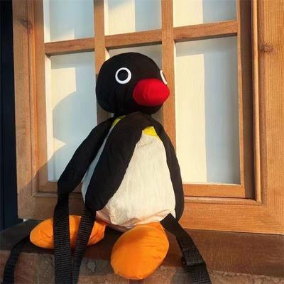 Penguin Plush Backpack Cartoon Cute PINGUed Plush Toy Soft Stuffed Animal Shoulder Bag for Kids Girls Birthday Gifts