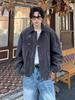 American Retro Suede Short Jacket for Men – Trendy Autumn/Winter Lapel Outerwear