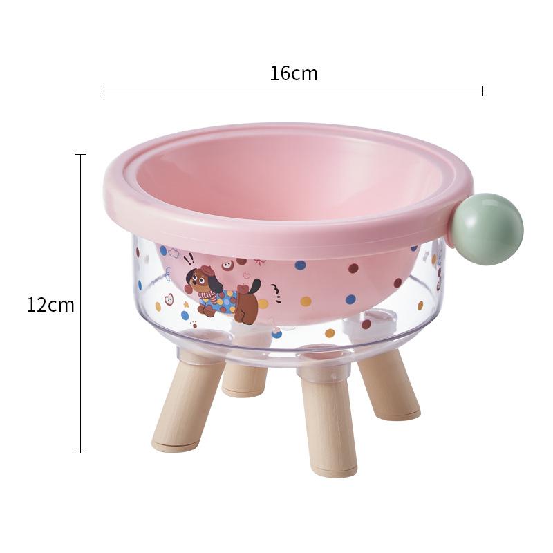 

1pc pet bowl with high aesthetic value, anti slip and anti knock cat feeder, dog stainless steel large capacity dog bowl розовый