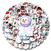 55 Winter Christmas Snowflake & Snowman Stickers for Suitcases, Water Bottles, Scooters