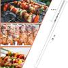 20Pcs Stainless Steel Barbecue Skewer Reusable Flat BBQ Needle Stick with Storage Tube Barbecue Tools for Outdoor Camping Party