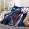 1pc Tiger Moon Night Print Blanket - Lightweight Flannel Fleece with Digital Printing, Soft Warm for Sofa, Travel, Camping, Office yy251018270