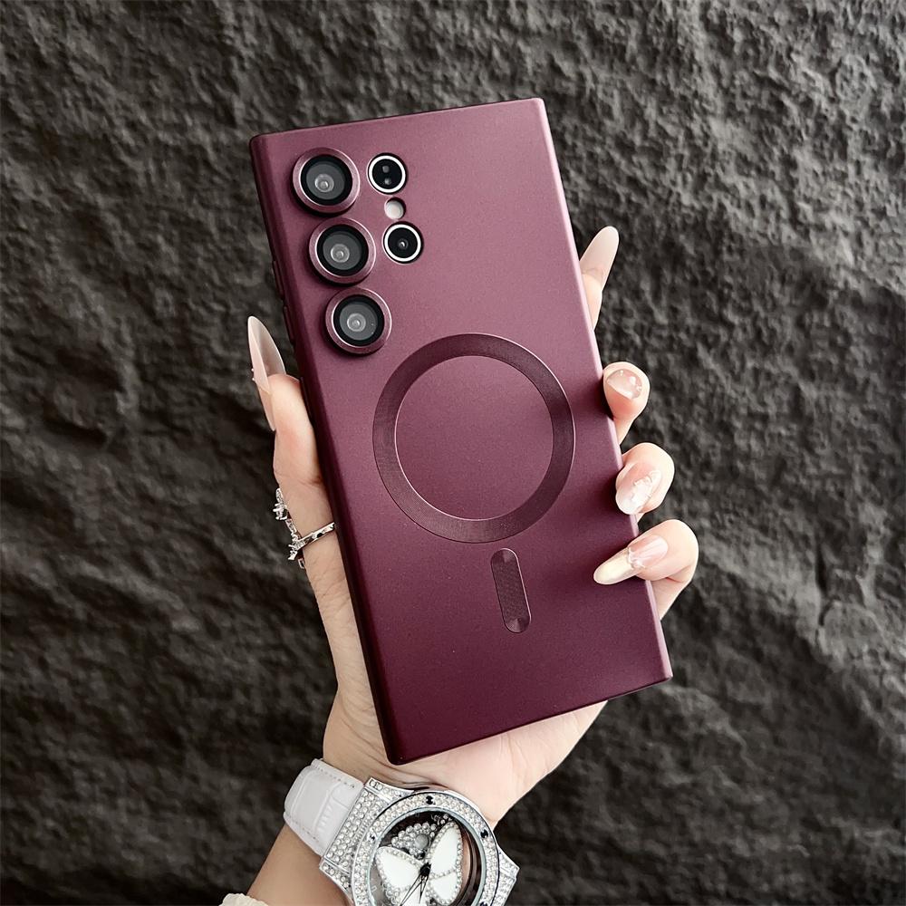 Matte Shockproof Magsafe Magnetic Wireless Charging Cases For Samsung Galaxy S25 S24 Ultra S23 FE S22 S21 Plus Cover fundas