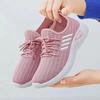 2025 New Arrival Lightweight Breathable Cotton Fabric Flat Sneakers with Elastic Band for Women's Running #SpringEssentials