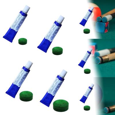 Billardstockspitze Billardstockspitze mit 20G Kleber Reparaturwerkzeug Schnelltrocknend Grüne PU-Stockspitze Billardstockspitze für Billardstock Billard