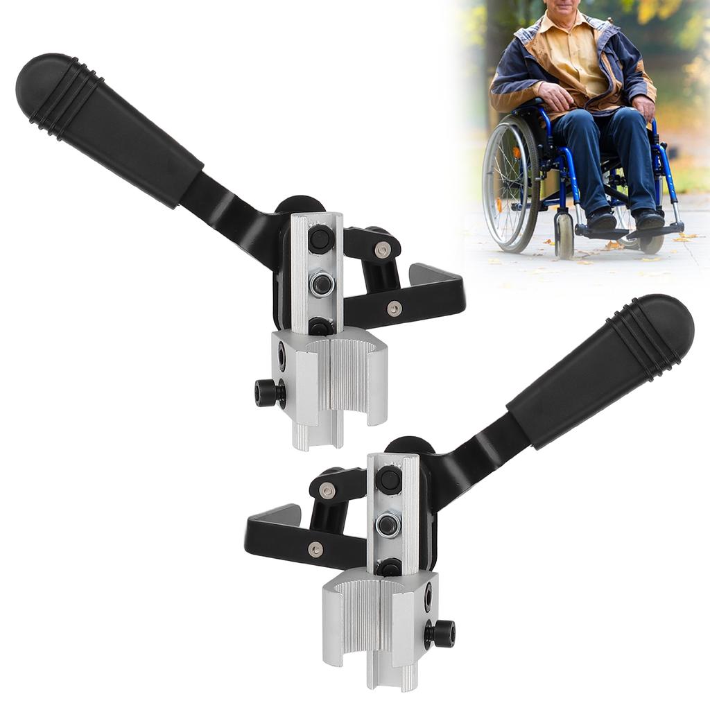 Wheelchair Brake Professional Portable Aluminum Alloy Wheelchair Handbrake Replacement Accessory