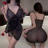Sex lingerie pure perspective adult sexy pajamas slit hot tempting lace-up sex pajamas uniform woman