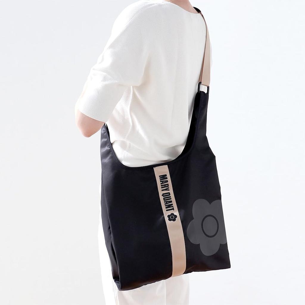MARY QUANT 3WAY Eco Bag Compact Shoulder Bag My Bag (Black/With Strap) Women's (With Case) 000783-0001-02